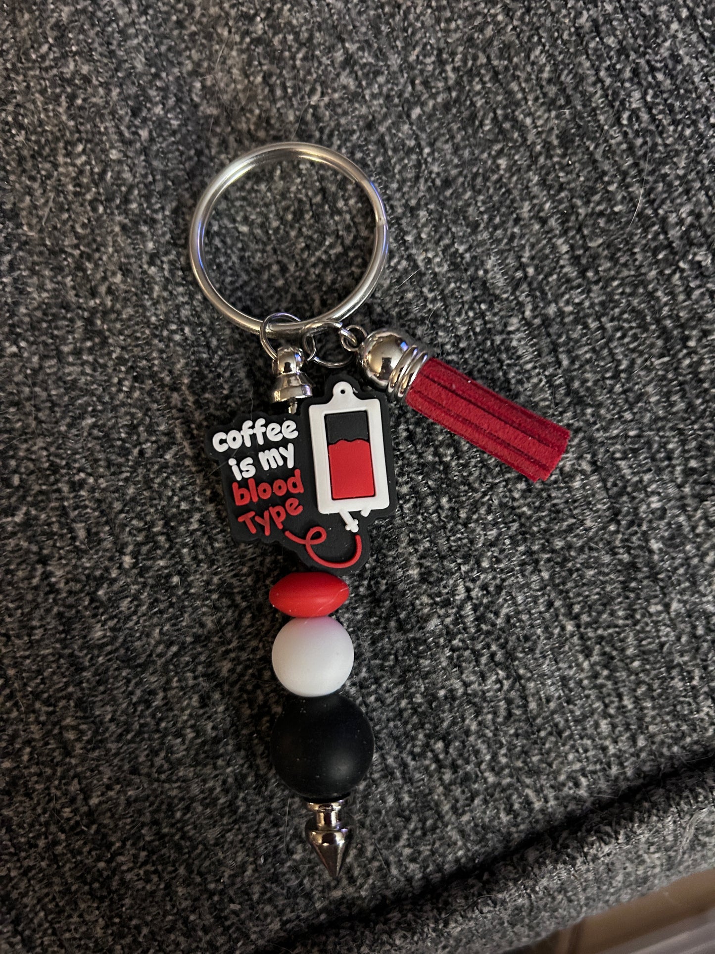 Coffee is my blood type - keychain