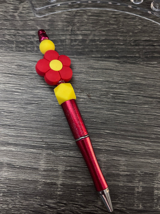 Flower - red/yellow - pen