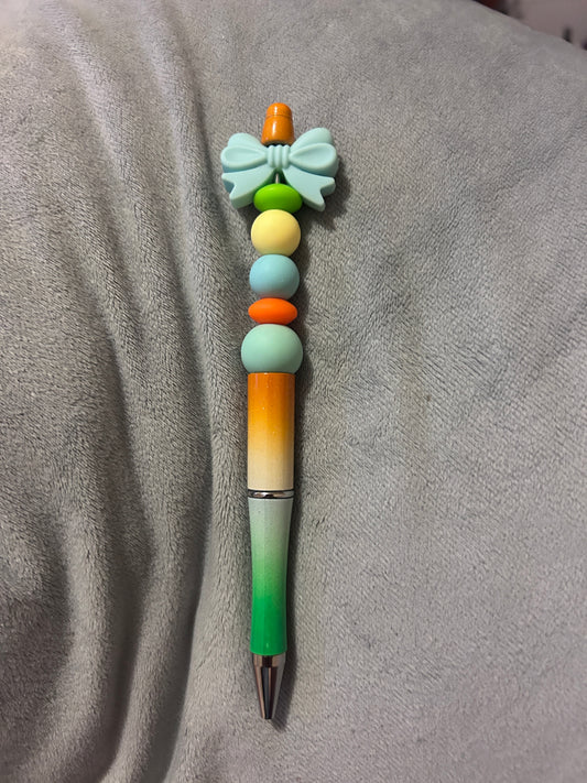 Light blue/green bow - pen