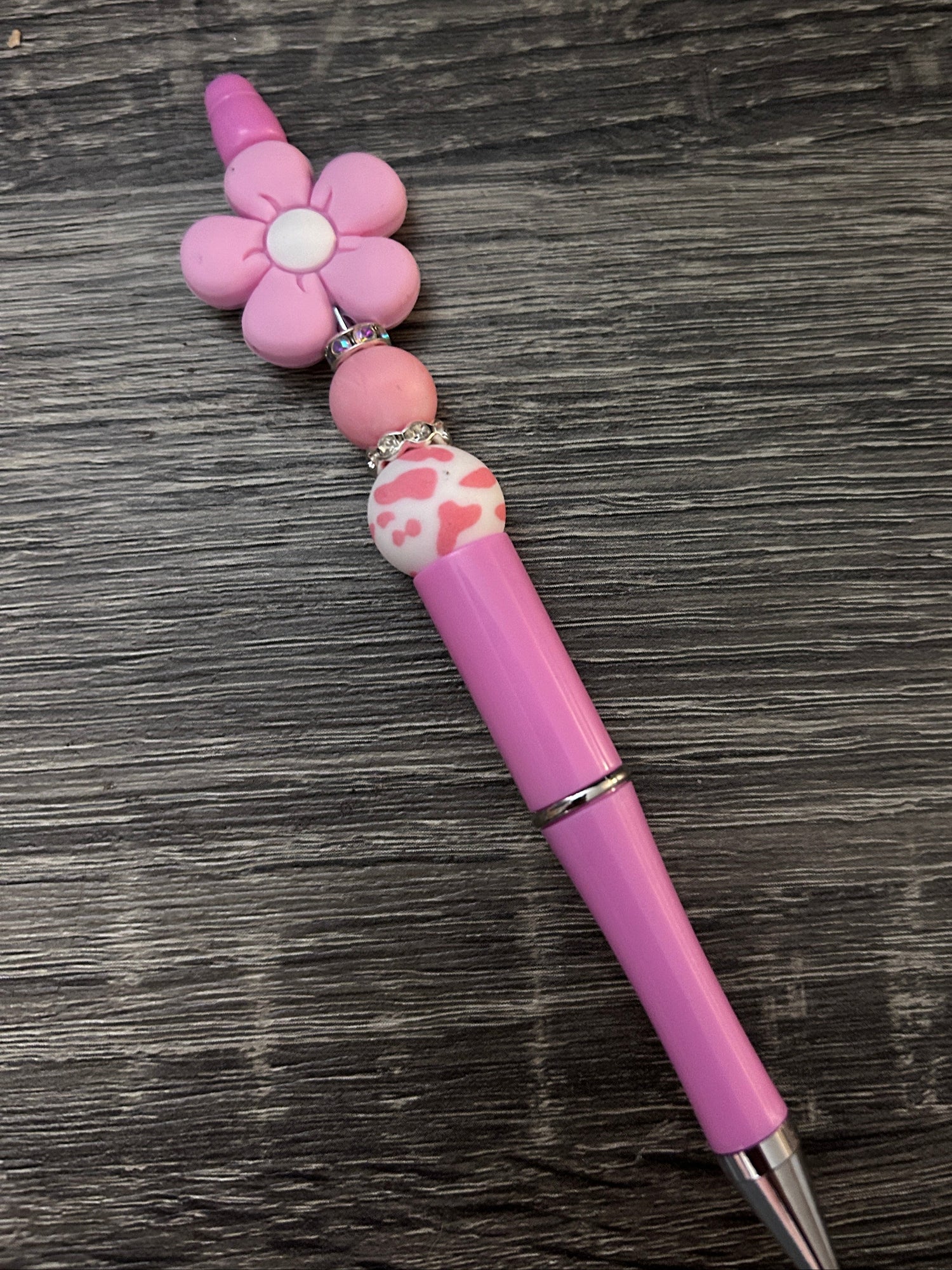 Light Pink "flower Power" pen with pink barrel