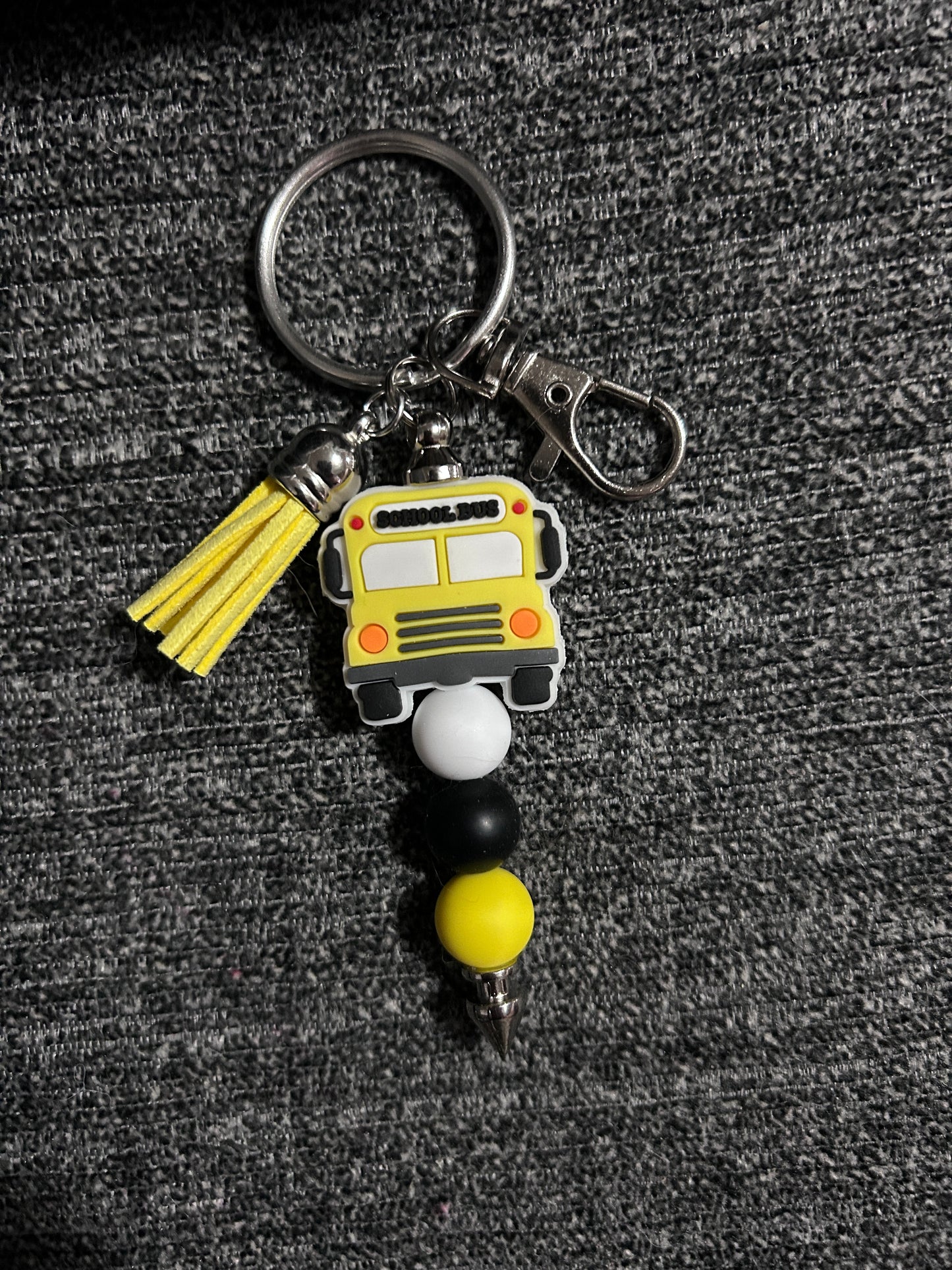 School bus keychain