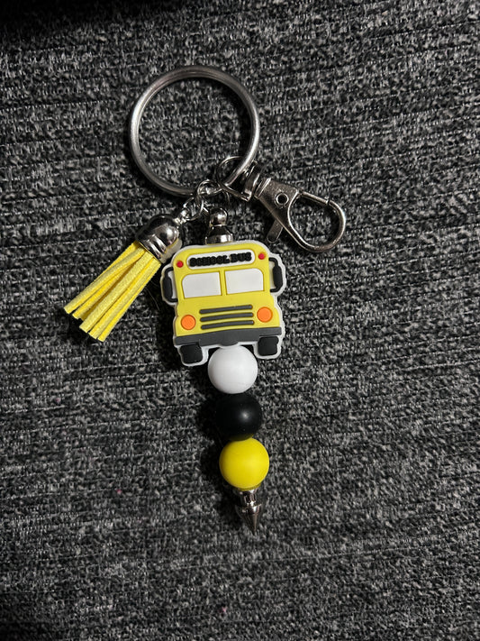 School bus keychain